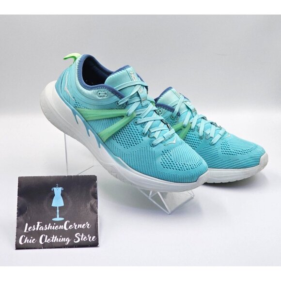 Hoka One One Women's Aqua Blue Mesh Tivra Lace Up Running Shoes Size 8.5 2664 - Picture 10 of 16